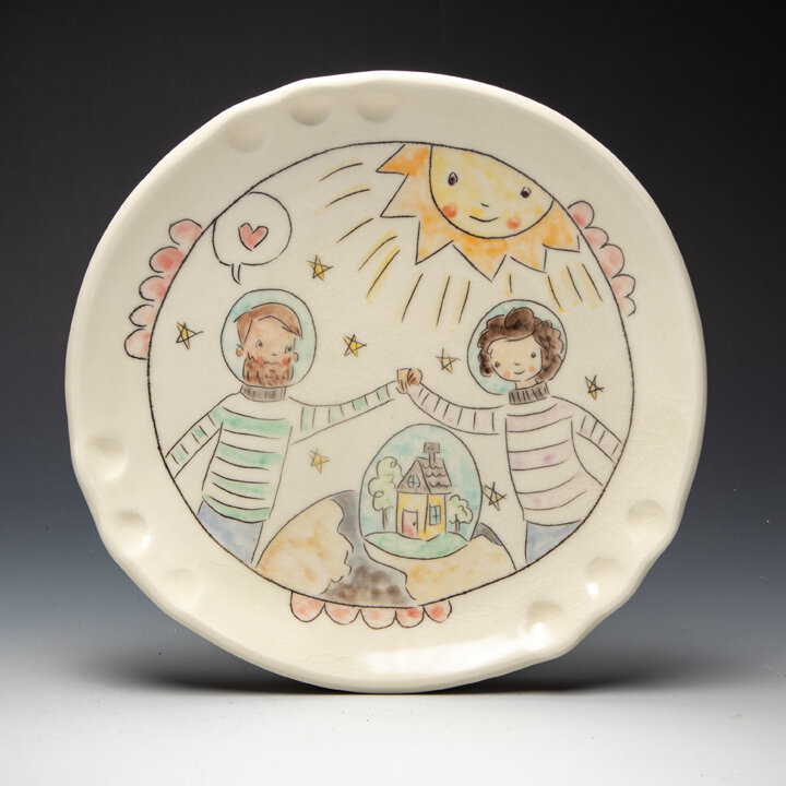 Ceramic plate, pottery, functional dinnerware, handmade dinnerware,  handcrafted, fun handmade pottery, In Tandem Gallery, Carole Epp — In  Tandem Gallery - Bakersville NC